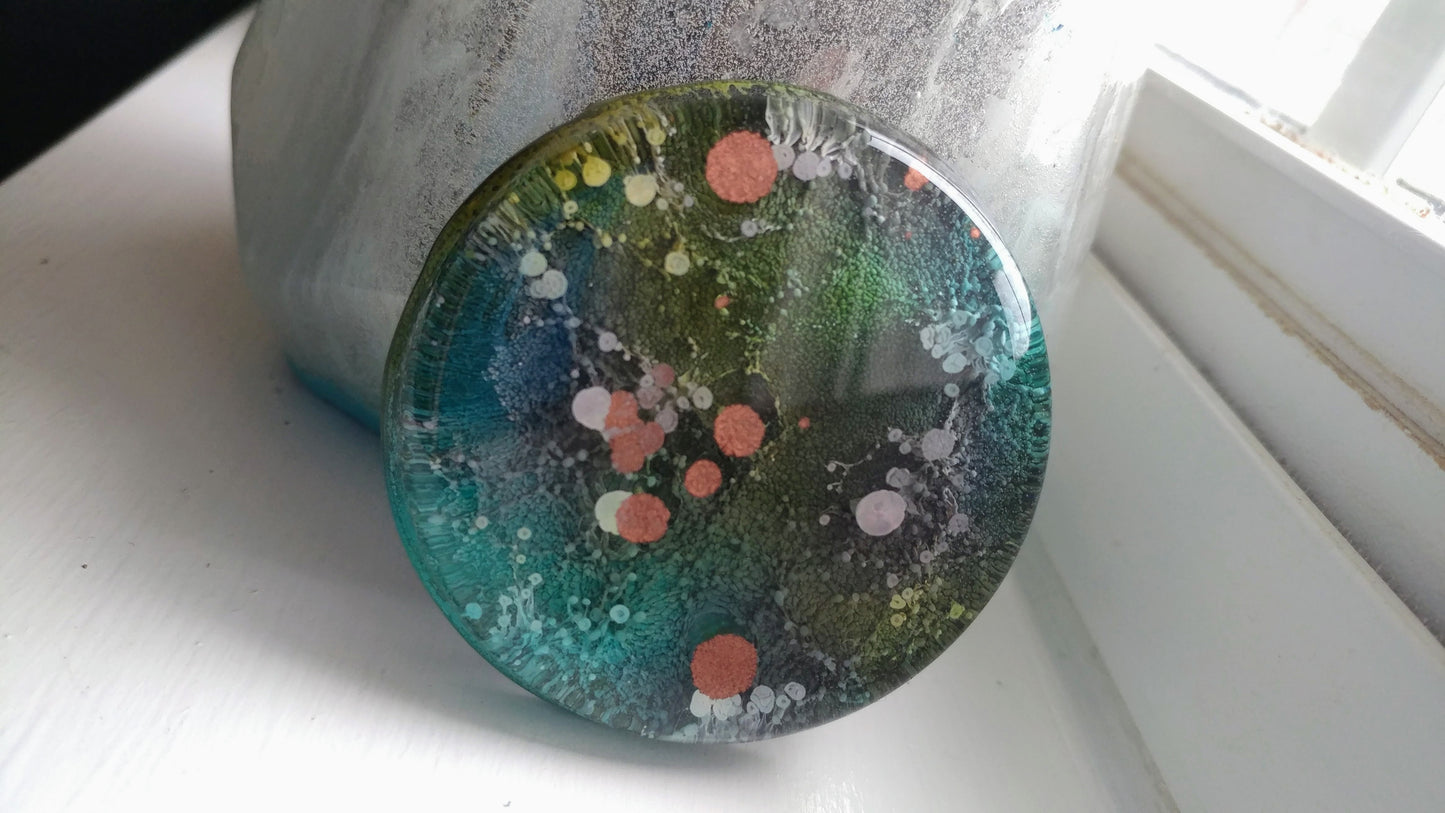 Petri Alcohol Ink Resin Decorative Kitchen Magnet