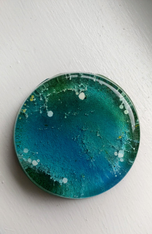 Petri Alcohol Ink Resin Decorative Kitchen Magnet