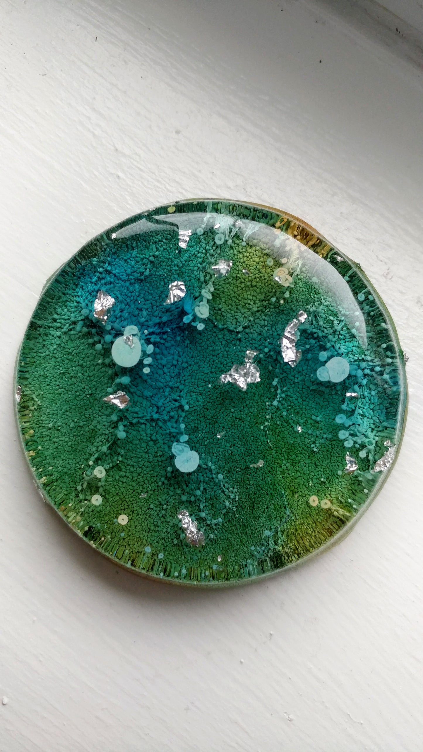 Petri Alcohol Ink Resin Decorative Kitchen Magnet