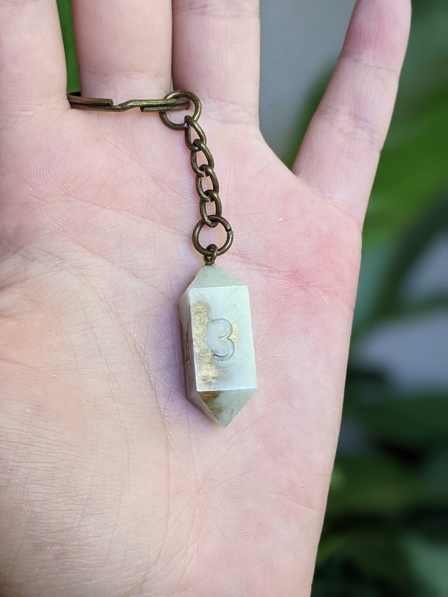 Sharp Edge D4 Keychain-Raw Temples Marble