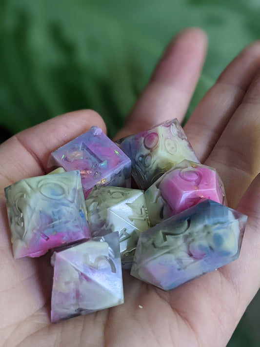 Sharp Edge 7-Piece Dice Set- Raw Unicorn Farts